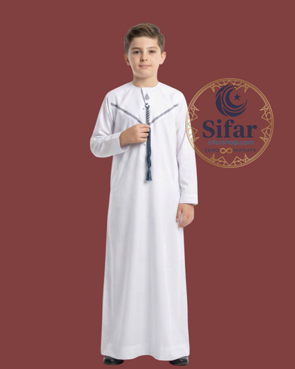 KIDS THAWB (ROYAL WHITE)